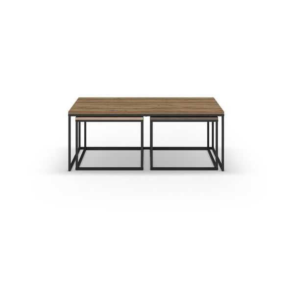 Puiduvärvi diivanilaudade komplekt, 3 tk 60x110 cm Camelia - Marckeric-image-2