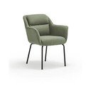 Roheline polsterdatud söögitool käetugedega Sadira - Teulat