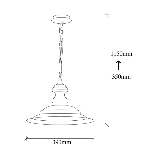Pronksivärvi rippvalgusti metallist varjuga ø 39 cm Sivani - Opviq lights-image-4