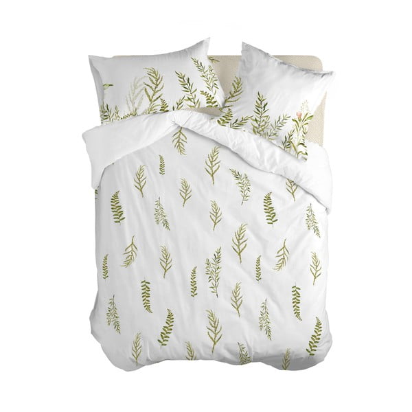 Valge-roheline puuvillane voodikate üheinimesevoodile 140x200 cm Monterosso - Happy Friday