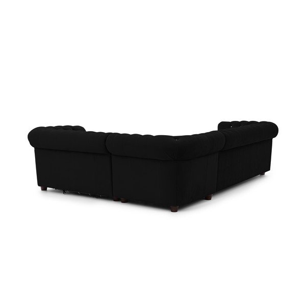 Must sametist nurgadiivanvoodi (parem nurk/L-kujuline) York Blik - Ropez-image-3