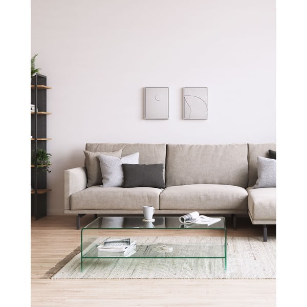 Klaasist diivanilaud 55x110 cm Burano - Kave Home-image-3