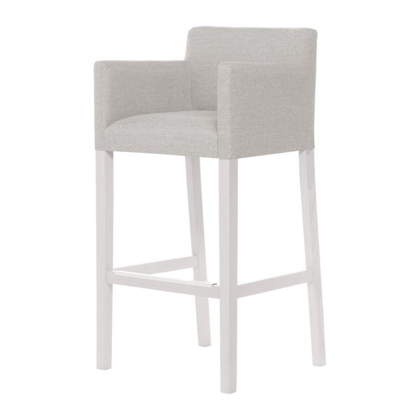 Krémová barová židle s bílými nohami Ted Lapidus Maison Sillage