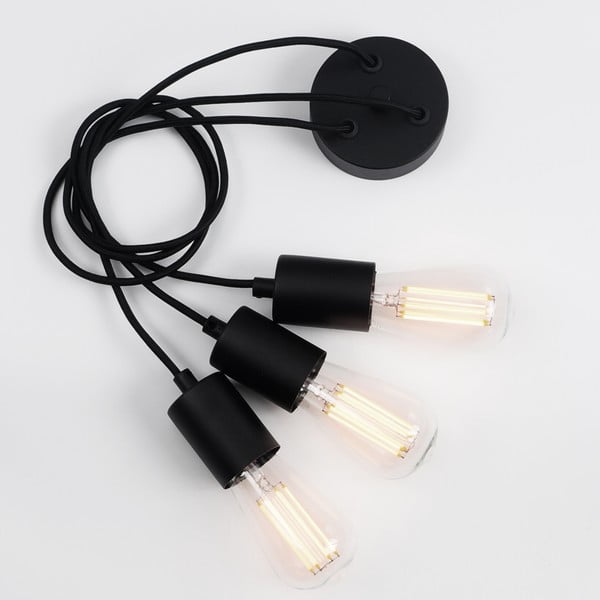 Must rippvalgusti metallist varju ø 5 cm Cero - Sotto Luce-image-4