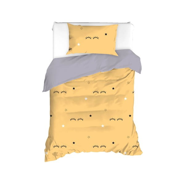 Kollane-hall voodipesu üheinimesevoodile 140x200 cm Dide - Mijolnir