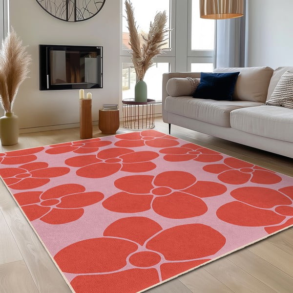 Punane-roosa pestav vaip 80x200 cm Poppy Fields - Mila Home-image-3