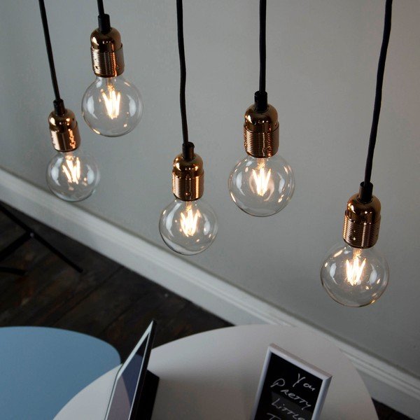 Must/oranž rippvalgusti metallist varju ø 4 cm Uno - Sotto Luce-image-2