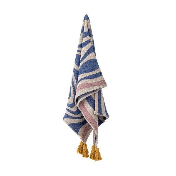 Sinine puuvillaseguga tekk 130x160 cm Arlie - Bloomingville-image-3