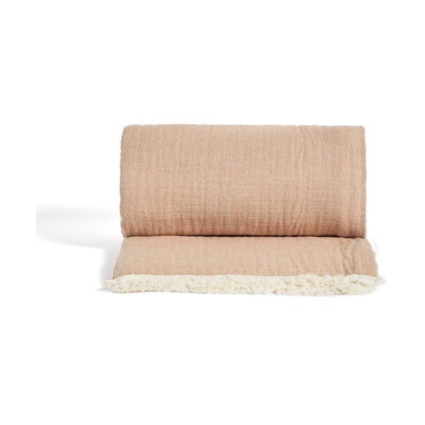 Lõhevärvi musliinist beebitekk 130x170 cm Nafine - Kave Home