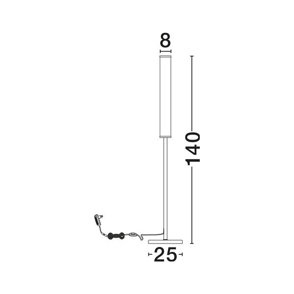 Valge/messingivärvi LED-põrandalamp marmorist dekooriga (kõrgus 140 cm) Nolia - Nova Luce-image-2