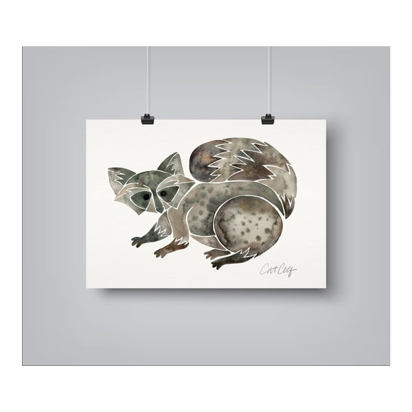 Plakát Americanflat Raccoon by Cat Coquillette, 30 x 42 cm