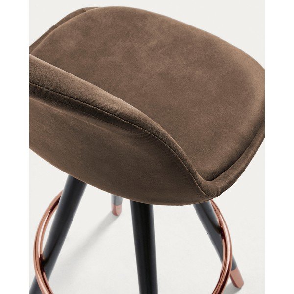 Pruun baaritool (istme kõrgus 75 cm) Slad - Kave Home-image-3