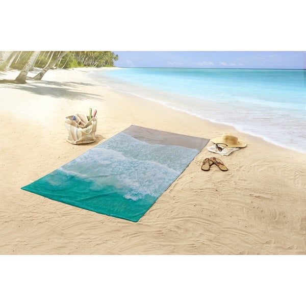 Beež-türkiissinine rannarätik 100x180 cm - Good Morning-image-1