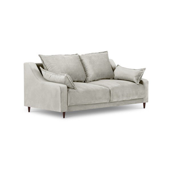 Béžová sametová pohovka Mazzini Sofas Freesia, 150 cm-image-2