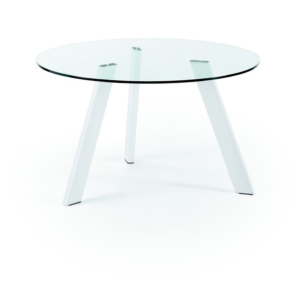 Jídelní stůl s bílými nohami La Forma Columbia, průměr 130 cm