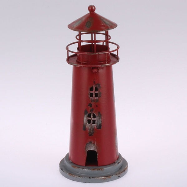Kovový závěsný svícen Red Lighthouse, 22 cm