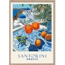 Trükitud pilt raamiga 50x70 cm Santorini - Styler