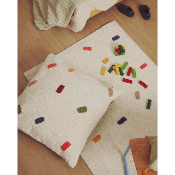 Kreem puuvillane laste vaip 90x150 cm Epifania - Kave Home-image-1