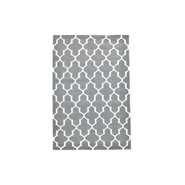 Ručně tkaný koberec Full Grey Pattern Kilim, 155x243 cm