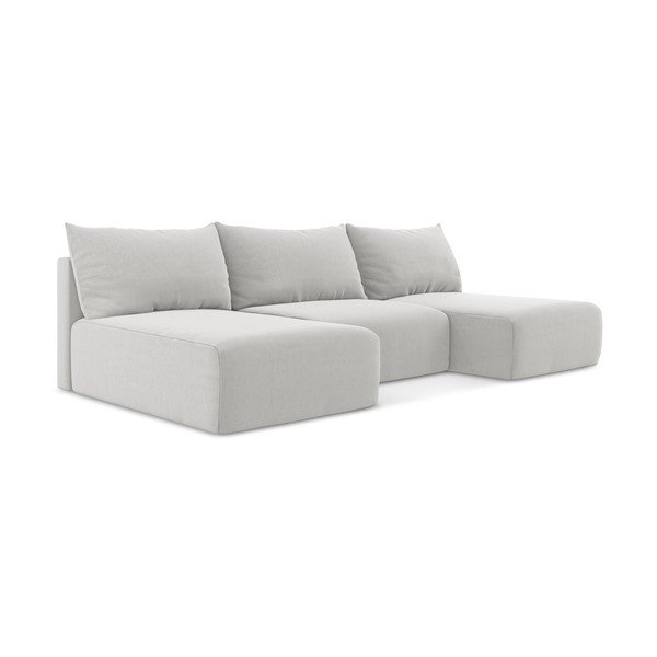 Helehall sametdiivanvoodi/panipaigaga nurgadiivan (U-kujuline) Kalena - Makamii-image-2