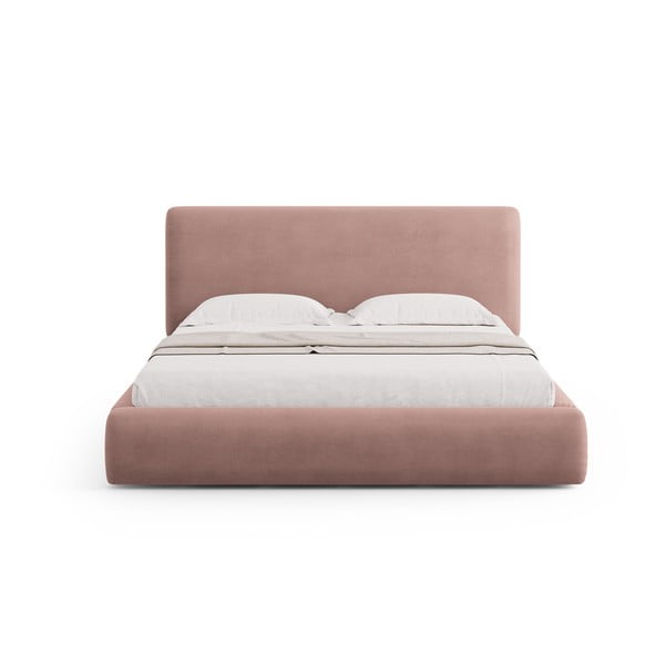 Roosa polsterdatud kaheinimesevoodi koos voodipõhja ja panipaigaga 160x200cm Colonel - Cosmopolitan Design-image-3