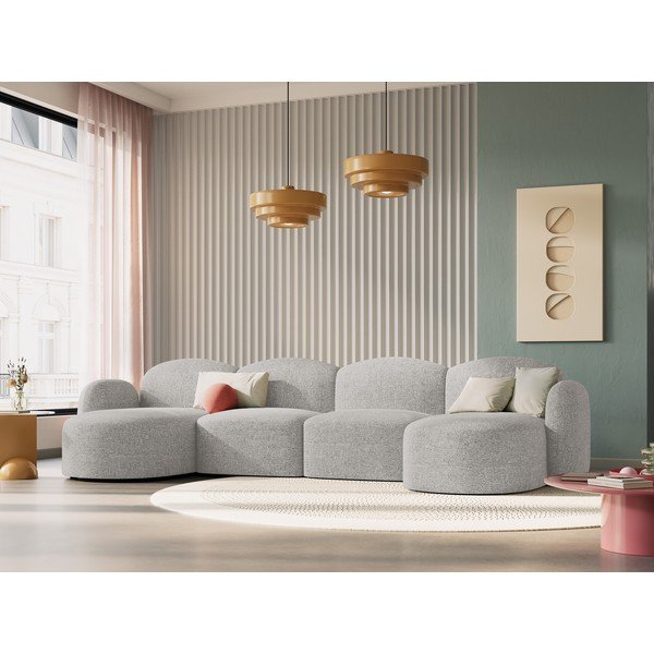 Hõbedane nurgadiivan Blair - Micadoni Home-image-1