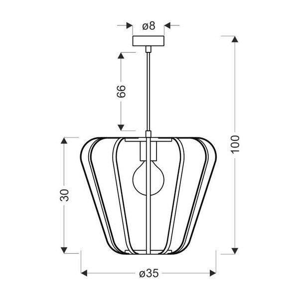 Must metallist rippvalgusti ø 35 cm Jonas - Candellux Lighting-image-2