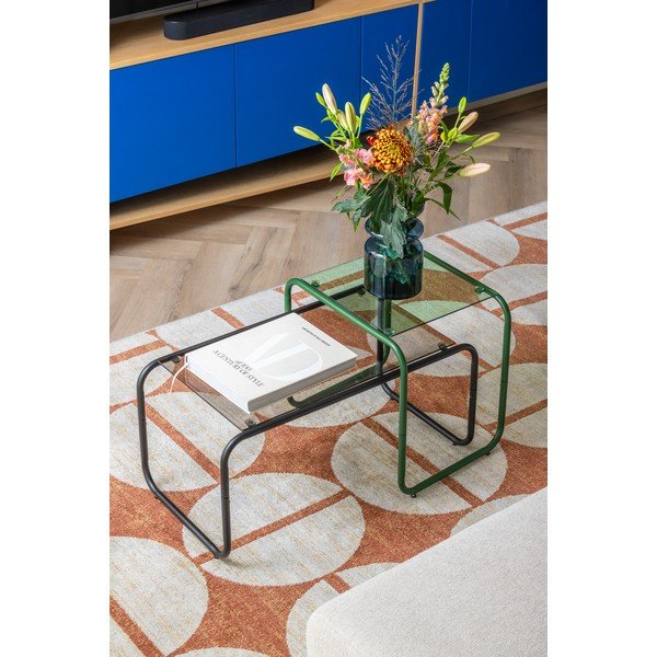 Must kohvilaud klaasist pealispinnaga 40x80 cm Ventana - Leitmotiv-image-1