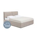 Taupe polsterdatud kaheinimesevoodi koos madratsi, voodipõhja ja panipaigaga 180x200 cm Thessa Pillow - Bonami Selection