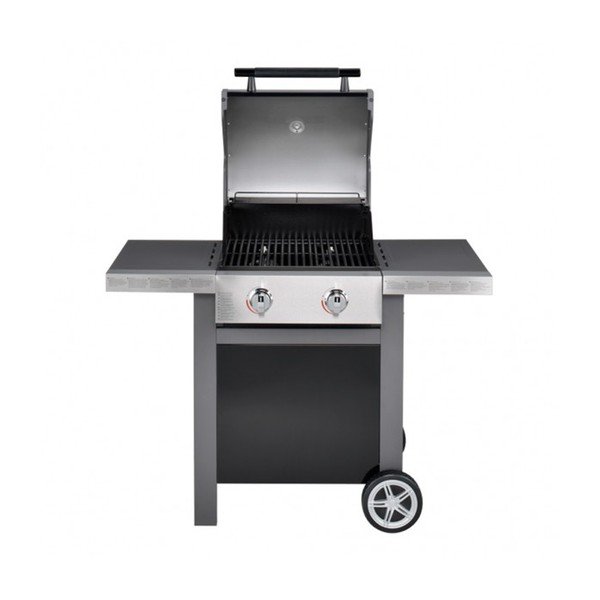 Černý plynový gril se 2 samostatně ovladatelnými hořáky a teploměrem Jamie Oliver BBQ-image-2
