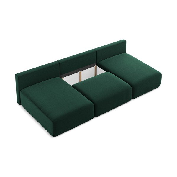 Tumeroheline sametdiivanvoodi/panipaigaga nurgadiivan (U-kujuline) Kalena - Makamii-image-4