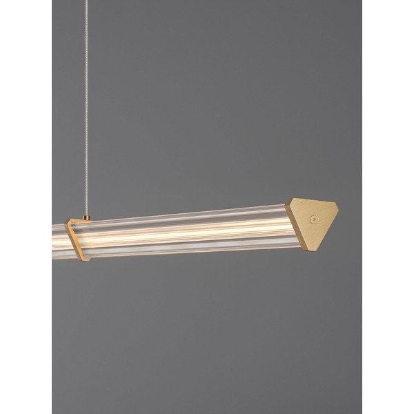 Metallist hämardatav LED-rippvalgusti mattkuldses värvitoonis akrüülklaasist varjuga Pheme - Nova Luce-image-2