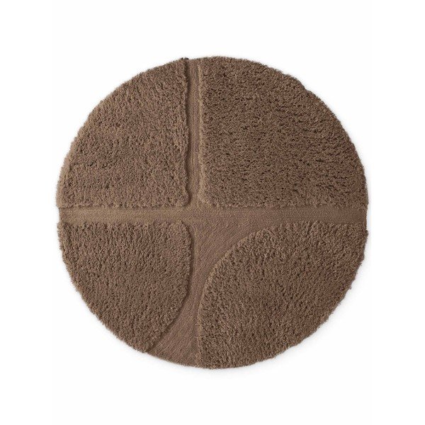 Pruun käsitsi kootud ümmargune vaip ø 160 cm Lambeth Jasper - Ted Baker
