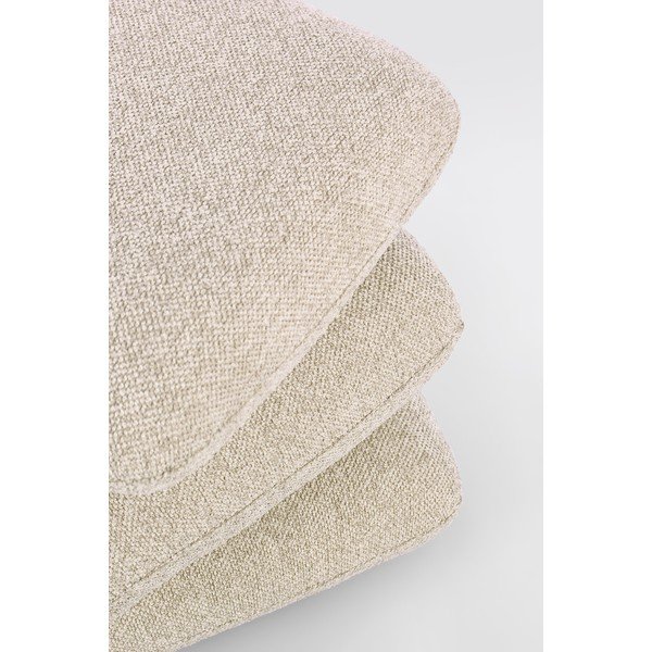 Bouclé kangast beež pouf Antara - Bizzotto-image-1