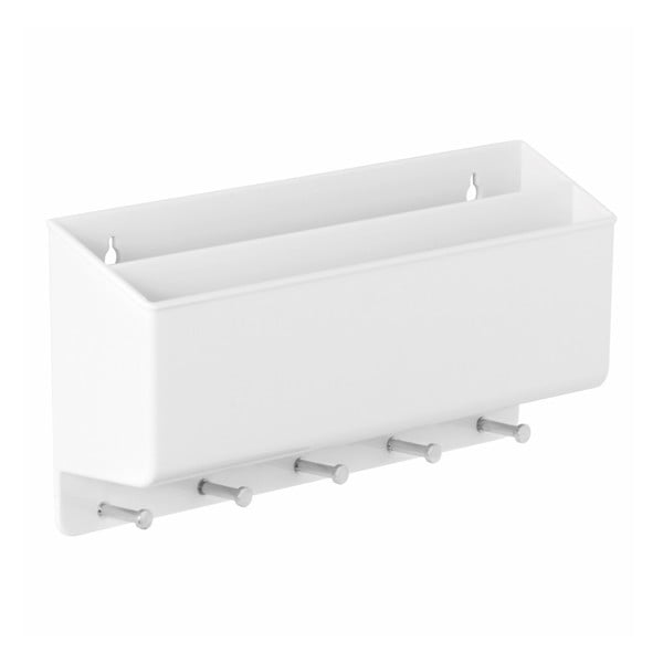Bílý nástěnný držák do předsíně iDesign Linus Twillo-image-1