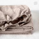 Helepruun linane kummiga lina, 180 x 200 cm - Linen Tales