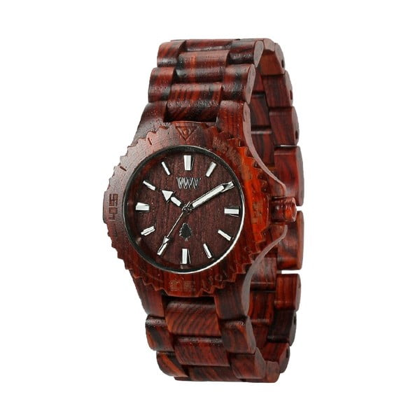 Dřevěné hodinky Date Brown