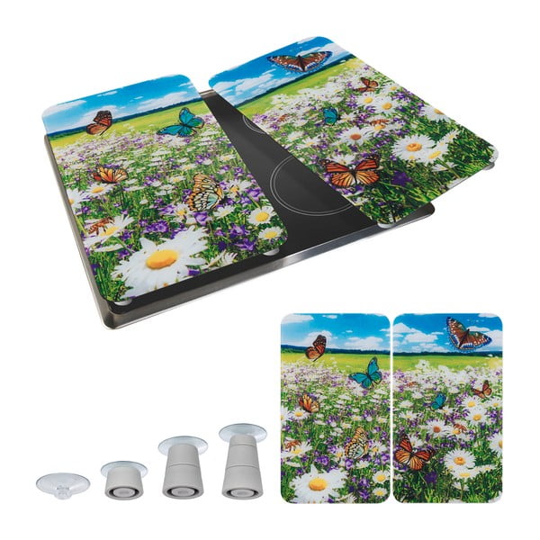 Karastatud klaasist pliidikatted 2tk komplektis 52x30 cm Summer Meadow - Maximex-image-2