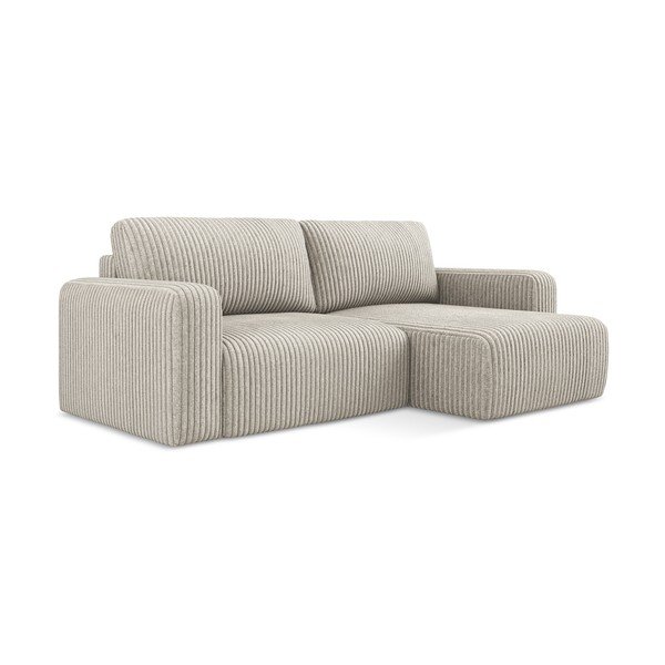 Beež velvetist diivanvoodi/panipaigaga nurgadiivan (parem nurk/diivanvoodiga) Kona - Makamii-image-2