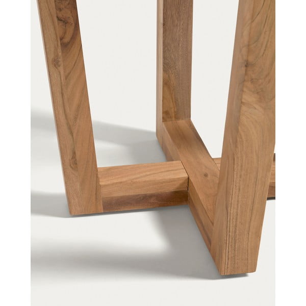 Ümmargune söögilaud akaatsiapuidust ø 90 cm Nahla - Kave Home-image-3
