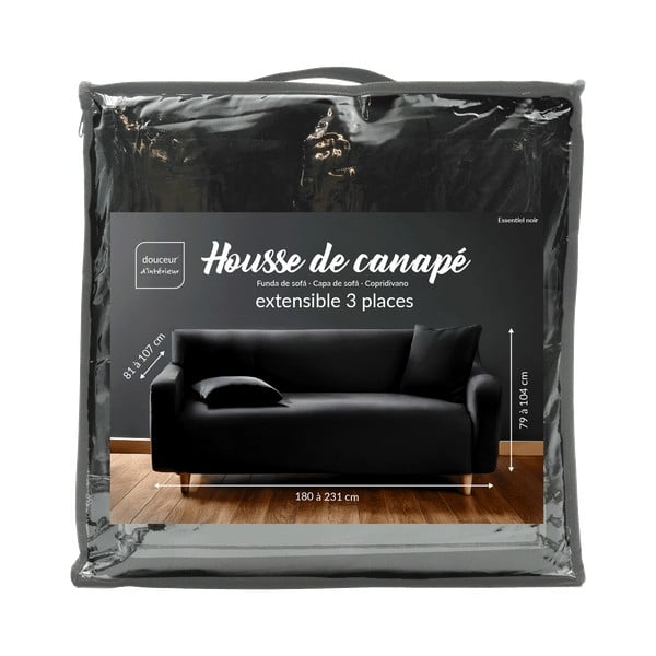 Must 3-kohalise diivani kate Mila - douceur d'intérieur-image-3