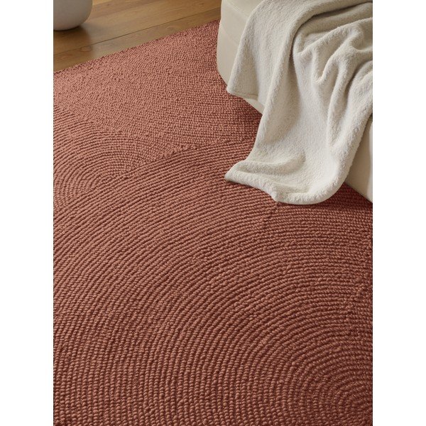 Käsitsi kootud terrakotavärvi villavaip 80x150 cm Calmio - Hanse Home-image-2