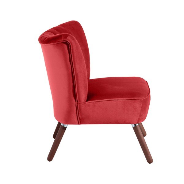 Červené křeslo Max Winzer Alessandro Velour-image-1