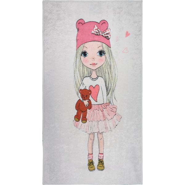 Pestav laste vaip 120x180 cm Cute Girl and the Bear - Vitaus