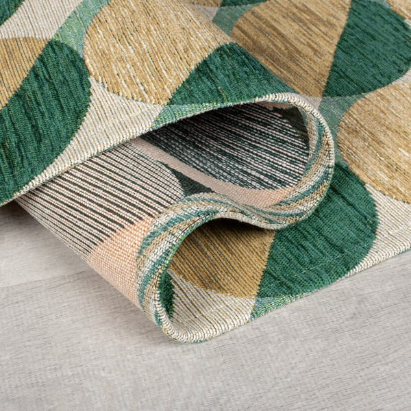 Kollakas-roheline vaip 155x230 cm Carlos Circle Geo - Flair Rugs-image-2