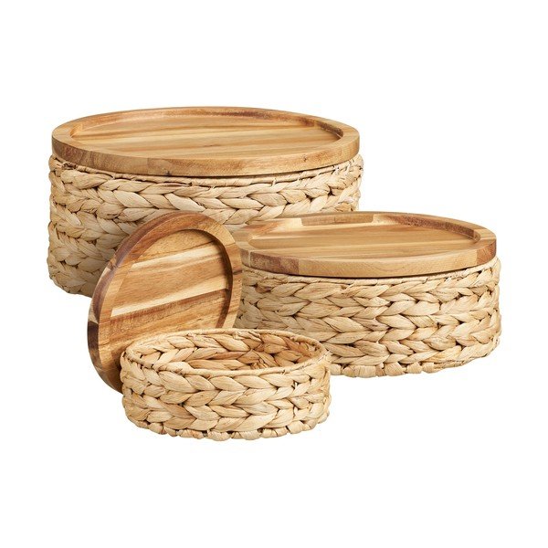 3-osaline vesihüatsindist korvide komplekt, ø 30x15 cm Botofte - House Nordic-image-4