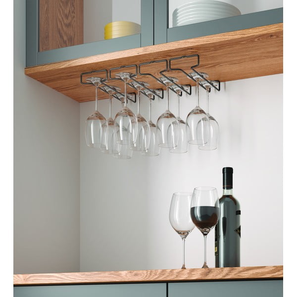 Roostevabast terasest veiniklaasi hoidjad 2-st komplektis seinale kinnitamiseks Lava - Metaltex-image-2