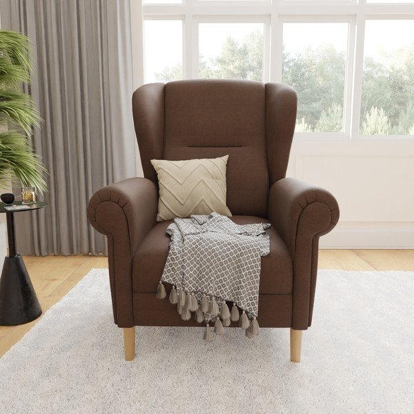 Tumepruun tugitool tiivakujuliste äärtega Swan – Ropez-image-1