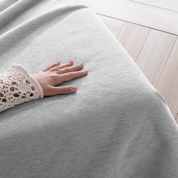 Helehall šenillist voodikate 220x240 cm Talo - Filumi-image-1