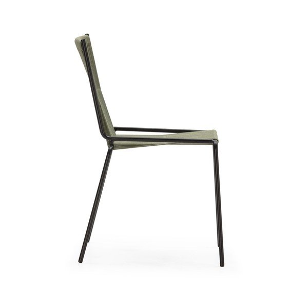 Rohelised metallist virnastatavad söögitoolid 2 tk komplektis Emily - Marckeric-image-4